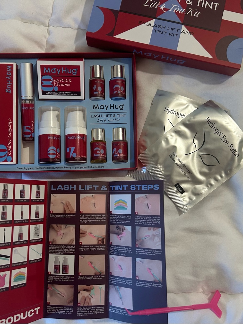 MayHug Lash Lift & Tint Kit - Red/White
